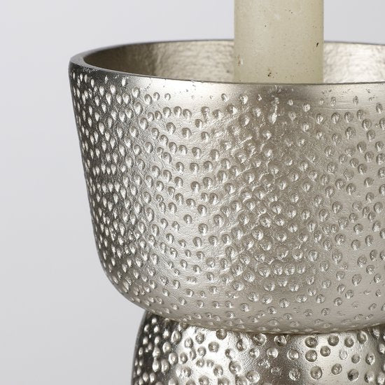 Casa Vivante Chandelier Dakar - H22 x Ø11 cm - Aluminium - Argent antique