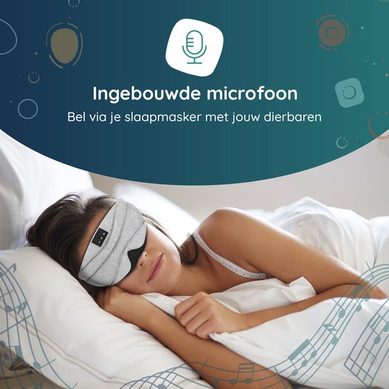 Numsy Sleep Mask Bluetooth - Casque de sommeil - Bandeau