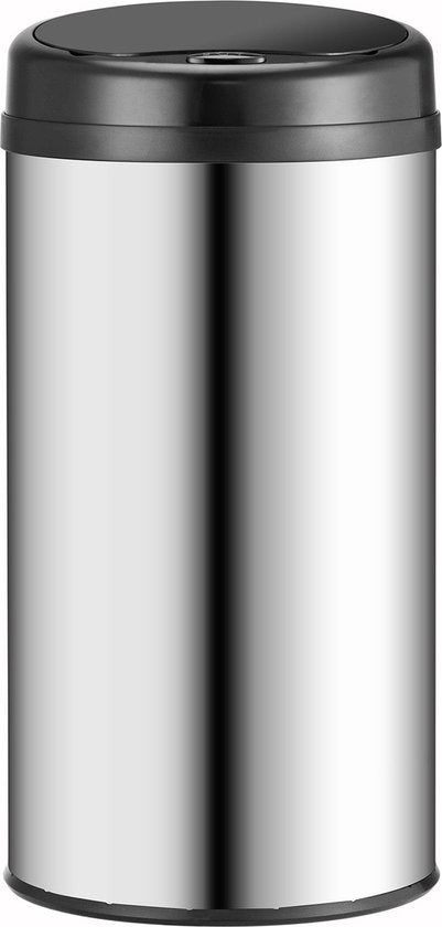 Poubelle automatique / Poubelle / Poubelle à détecteur - 40 litres - Argenté - Rond