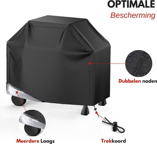 Vertrex GrillGuard BBQ Cover Waterproof - Couverture universelle pour barbecue - Cordon de serrage - Accessoires pour barbecue