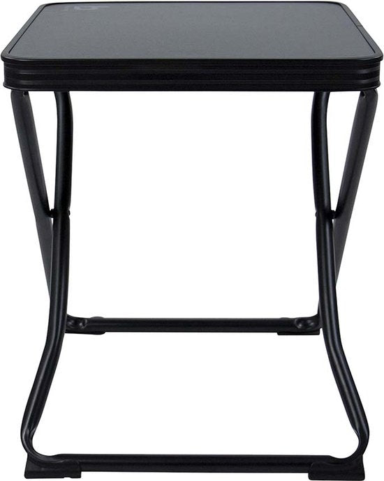 Bo-Camp - Tabouret + tablette - Pliable - Noir
