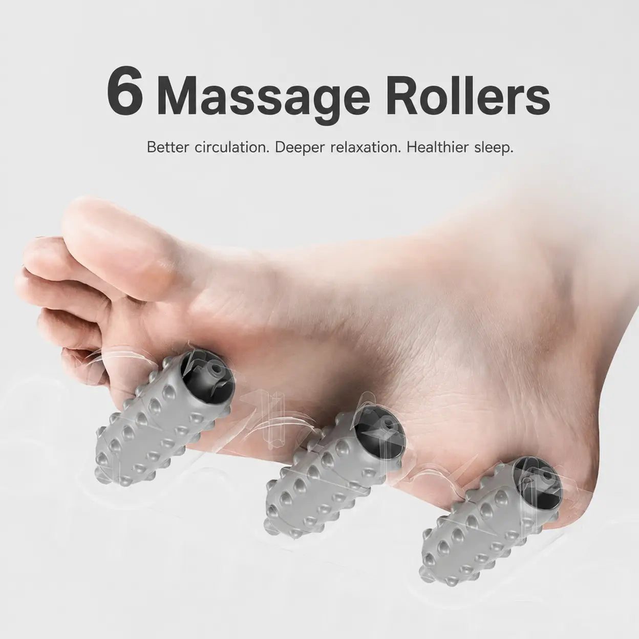Bain de pieds Kasj T5-A - Blanc - Pliable - Chauffage jusqu'à 45 °C - Jets à bulles - 6 rouleaux de massage - Lumière rouge - 41 x 34 x 25 cm