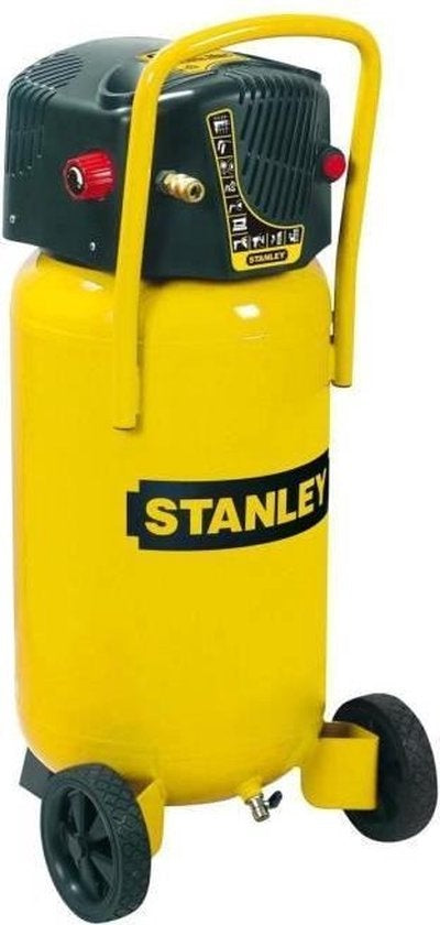 Stanley Compressor, olievrije luchtcompressor, verticaal, 2 pk, 10 bar, tankinhoud 50 L