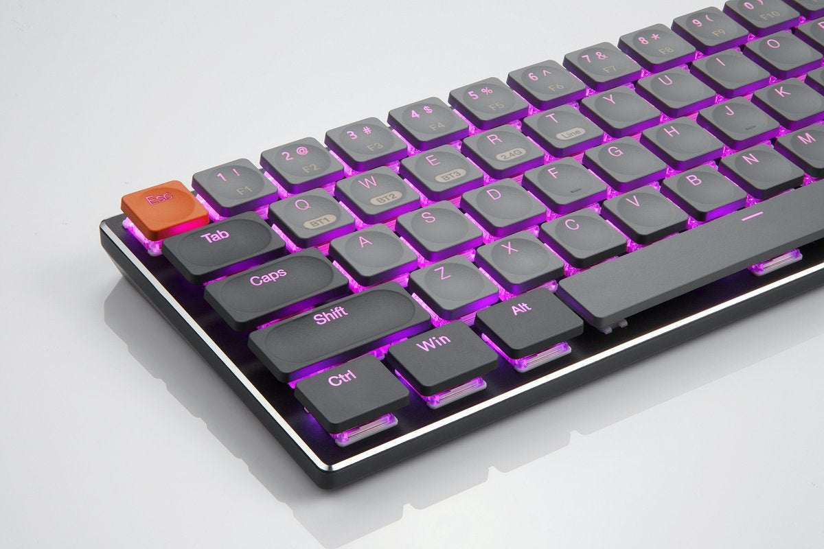 XINMENG RF-68MINI Wireless Mechanical Keyboard - 68Keys - Bluetooth/2.4G/Line 3modes - Low Blue Switch - RGB LIGHT - Windows/Mac - QWERTY - Léger et portable