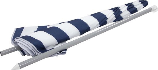 Bo-Camp - Parasol - Plage - À bras articulé - Rayé - Ø 165 cm