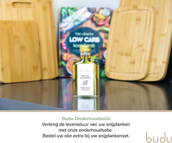 Budu Set de planches à découper 3 pièces - Planches à découper en bambou - Planches à découper en bois - Planches de cuisine