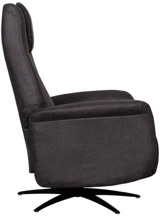 LABEL51 Fauteuil Stockholm - Gris - Tissu - Taille unique - - - Pivotant - Avec accoudoirs