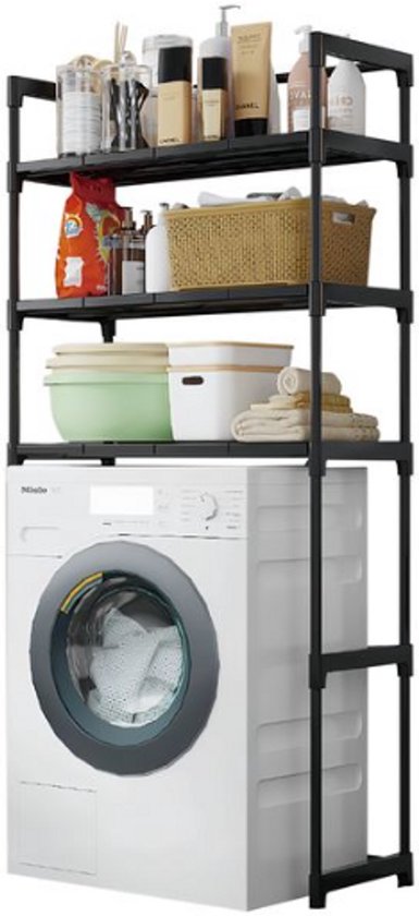 Meuble pour lave-linge Nexxt avec espace de rangement et crochets - 72 x 26 x 162 cm