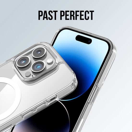 Podec Magsafe Case Suitable for iPhone 14 Pro Max - With 3x Screen Protector + 3x Camera Protector - Magnetic with Ring Transparent - Phone Case Transparent Case