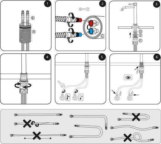 Robinet de lavabo Differnz Haut – Courbé – Mitigeur eau froide et chaude – Noir mat