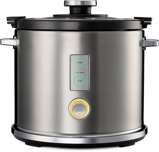 Solis Rice Cooker Multi 8162 - Cuiseur de riz et cuiseur vapeur - Pour tous types de riz - Cuiseur vapeur pour riz, légumes, poisson et autres - 650 W - 1.2L