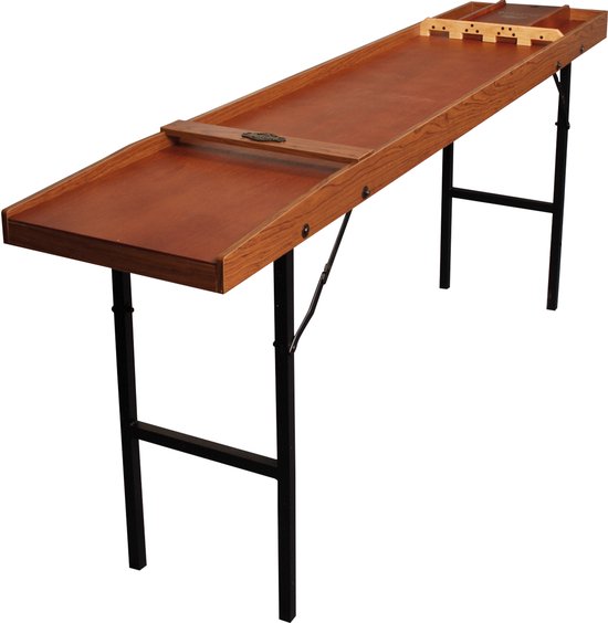 Table de shulbak Buffalo Allure avec pieds repliables - 200 cm - 30 disques et couvercle de rangement inclus