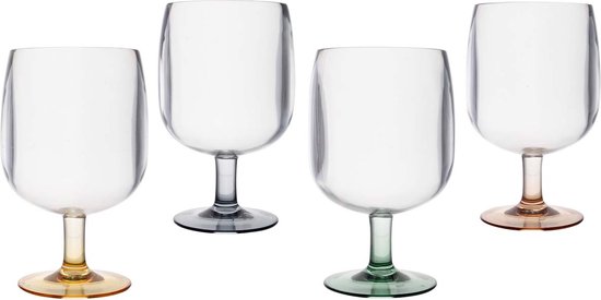 Bo-Camp - Pastel - Verre à vin - Ornans - 250 ml - 4 pièces