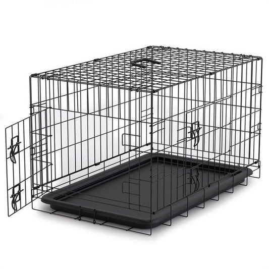 Avalo Banc pour chien XXS - Banc pour chien - Cage pliable - 2 portes - 50x30x35 CM