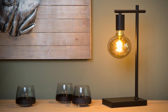 Lucide LEANNE - Lampe de table - 1xE27 - Noir