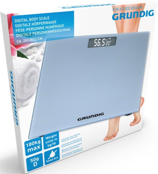 Balance - Grundig - Pèse-personne numérique - De 2 kg à 180 kg - Gris