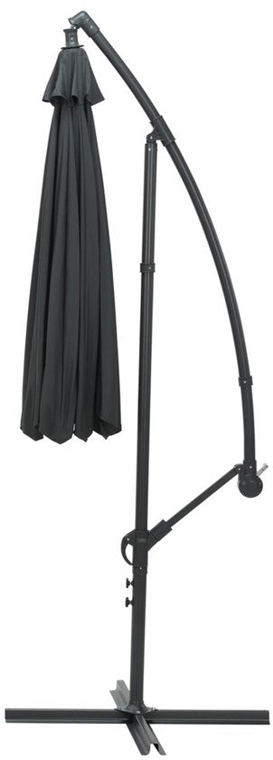 Garden Impressions - Parasol - Athene - Ø 300 cm - Armature gris royal - Gris foncé