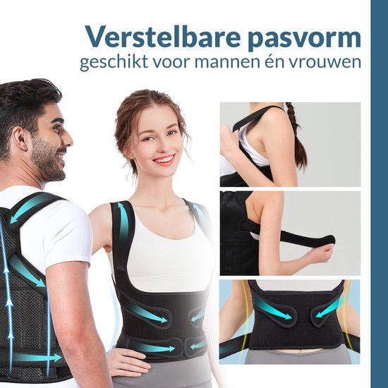 Caresense Back Brace Male & Female Adjustable - Posture corrector - Shoulder braces - Posture correction brace - size L
