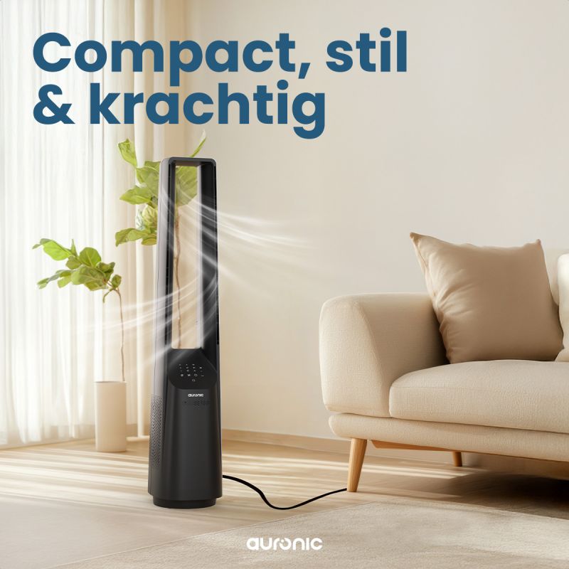 Auronic - Ventilateur sans feuilles - Gris