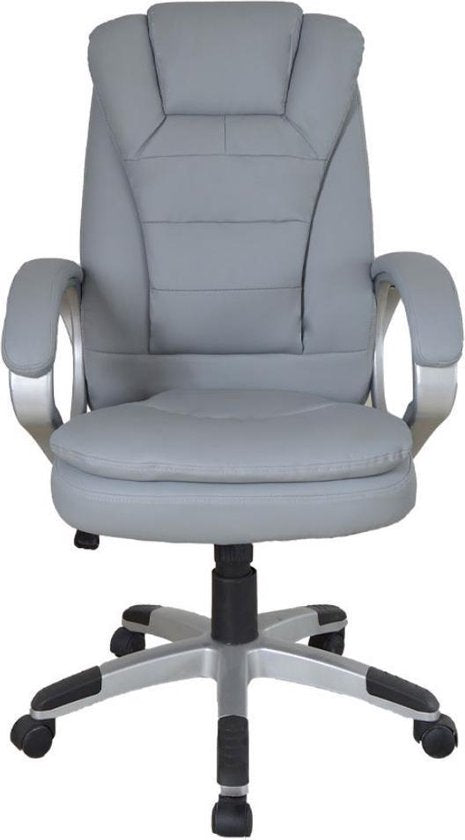 Fauteuil pivotant - fauteuil de direction - réglable ergonomiquement - rembourrage extra épais - gris