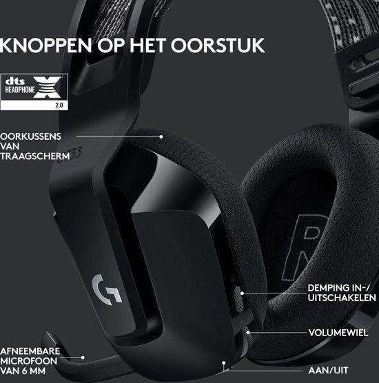 Logitech G733 LIGHTSPEED - Casque de jeu sans fil - PS5/PS4 et PC - Noir