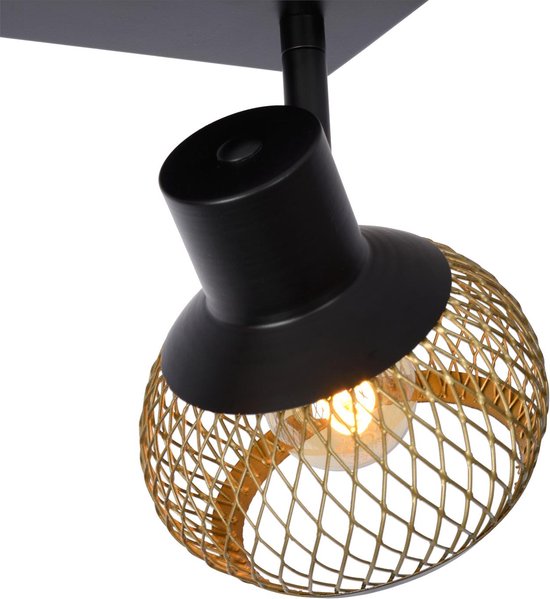 Lucide LUCAS - Spot de plafond (lampe de plafond) - 2xE14 - Or mat / Laiton