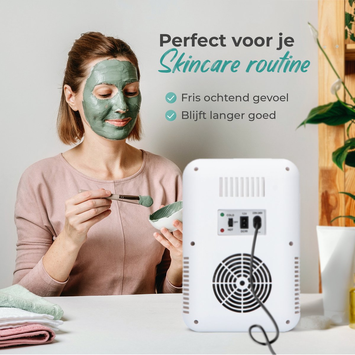 Soft & Silky Skincare Fridge - Incl. Led mirror - Mini - Make up Organiser - Make-up Fridge - Cosmetics & Skincare