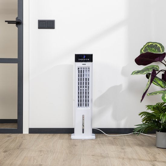 Climatiseur Princess Smart avec application et télécommande – Climatiseur sans tuyau – Réservoir d'eau de 3,5 L – Ventilateur oscillant avec fonction rafraîchissante – Rafraîchisseur d'air portable pour chambre, salon, bureau – Blanc – Économe en énergie