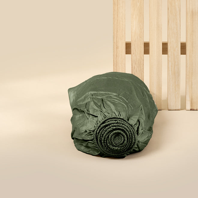 Sjumo Drap-housse Tencel™ Sateen - 160x200 cm - Sage Green