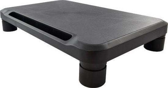 BRASQ Monitor Stand Black MS100 - Support de moniteur pour ordinateur portable ou écran - Hauteur réglable 38x24x11,2 cm