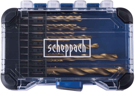 Jeu de forets Scheppach HSS HSS15 - 15 pièces - Ø 1,5–10 mm - Convient notamment pour percer le bois, le plastique et le métal