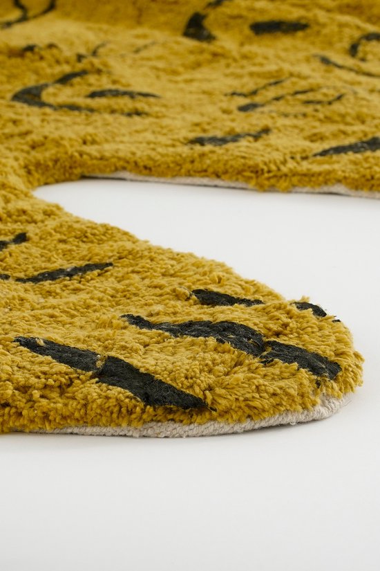 Tapis Chambre d'enfant - Tapis Jungle - Tigre - 180 x 120 cm - Jaune