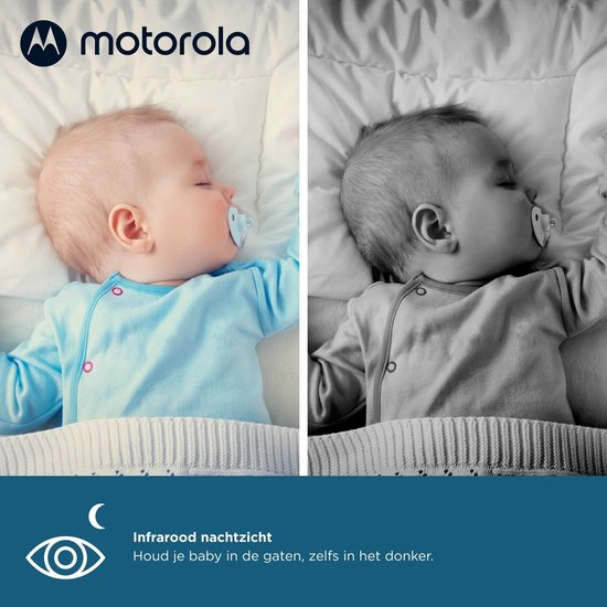 Babyphone Motorola Nursery avec caméra - Baby Monitor VM75 - Caméra pour bébé avec écran couleur, communication bidirectionnelle, berceuses et vision nocturne infrarouge - Portée de 300 m
