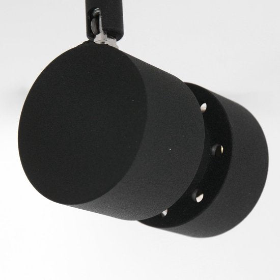 Spot Natasja 7904ZW : spot de plafond noir à 4 lampes en métal avec ampoules GU10 à intensité variable, largeur 90 cm - Steinhauer Design moderne