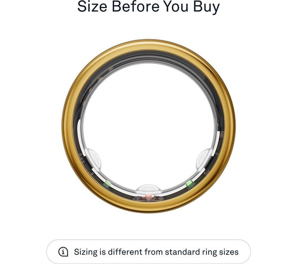 Bague OURA Gen3 Horizon, taille 7 - Or - Titane - Suivi du sommeil et de l'activité physique