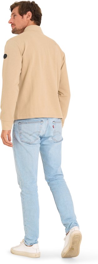 Mario Russo Pique Longsleeve Shirt - Sweater Men - Turtleneck Men - XL - Beige