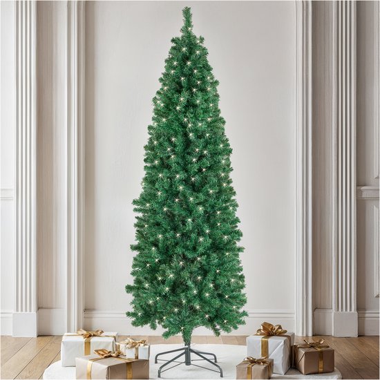 Sapin de Noël artificiel Tectake Comet 180 cm - 200 LED - 8 modes d'éclairage - Vert
