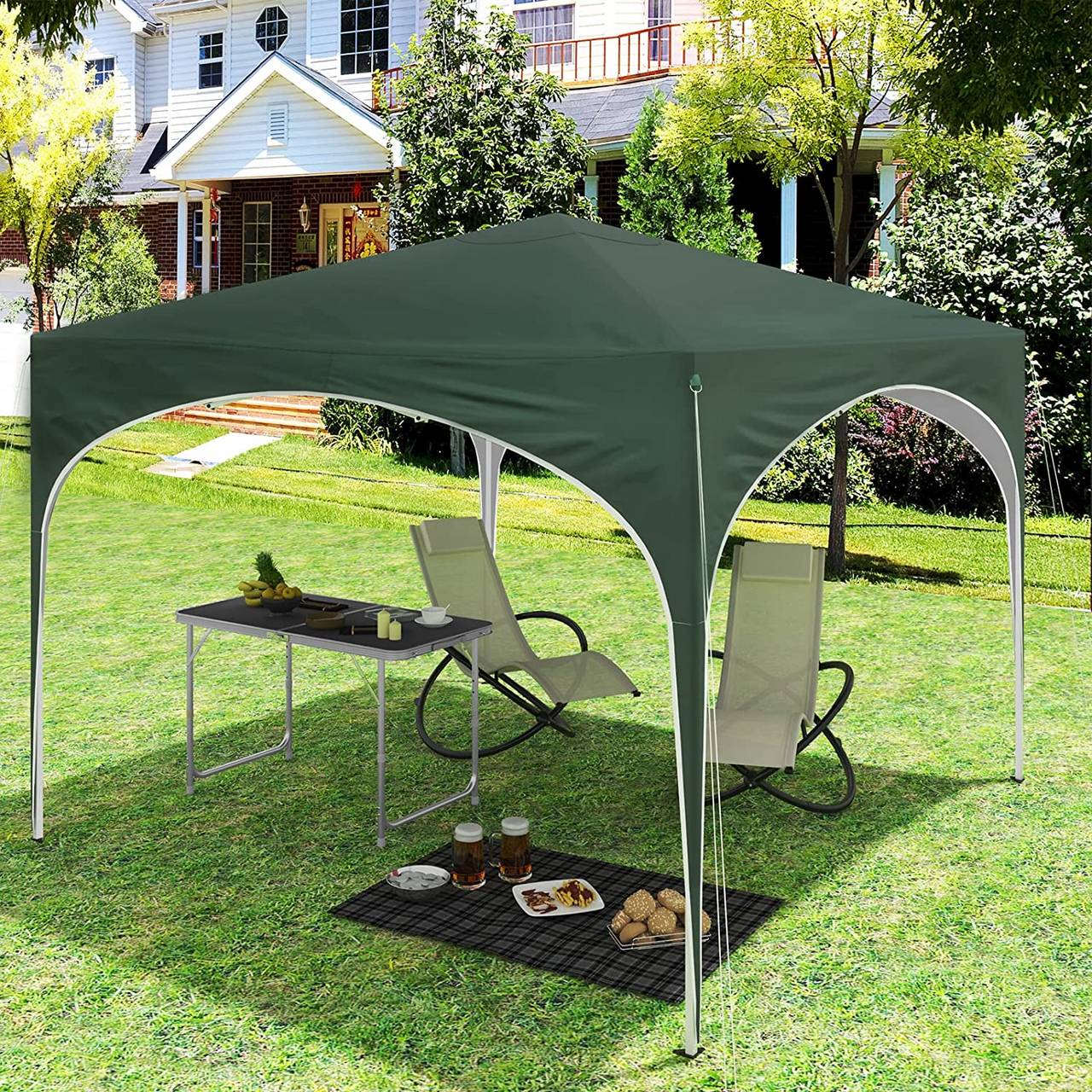 Pavillon pop-up WOLTU - Imperméable - Vert - 3 x 3 m
