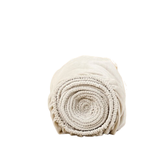 Sjumo Splittopper Drap-housse soyeux 200 x 210/220 cm - Natural Dune