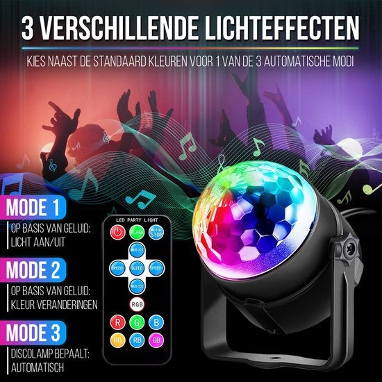 Strex Disco Lamp with Remote Control 2 STUKS - pour enfants et adultes - Party Lights - Disco Ball - Disco Light - Disco Lamp