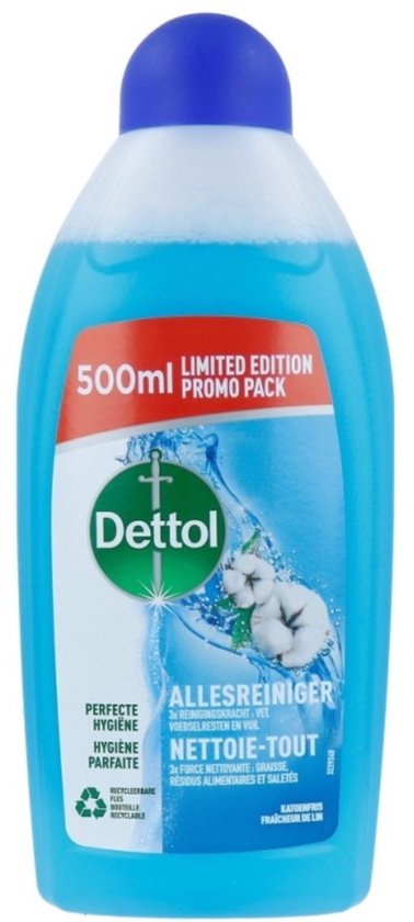 Nettoyant multi-usages Dettol Power & Fresh - Parfum de coton - 500 ml