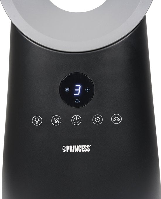 Ventilateur colonne sans pales Princess - 70 W - Avec télécommande - Ventilateur sans pales - Écran LED - 4 vitesses - Oscillation - 351590