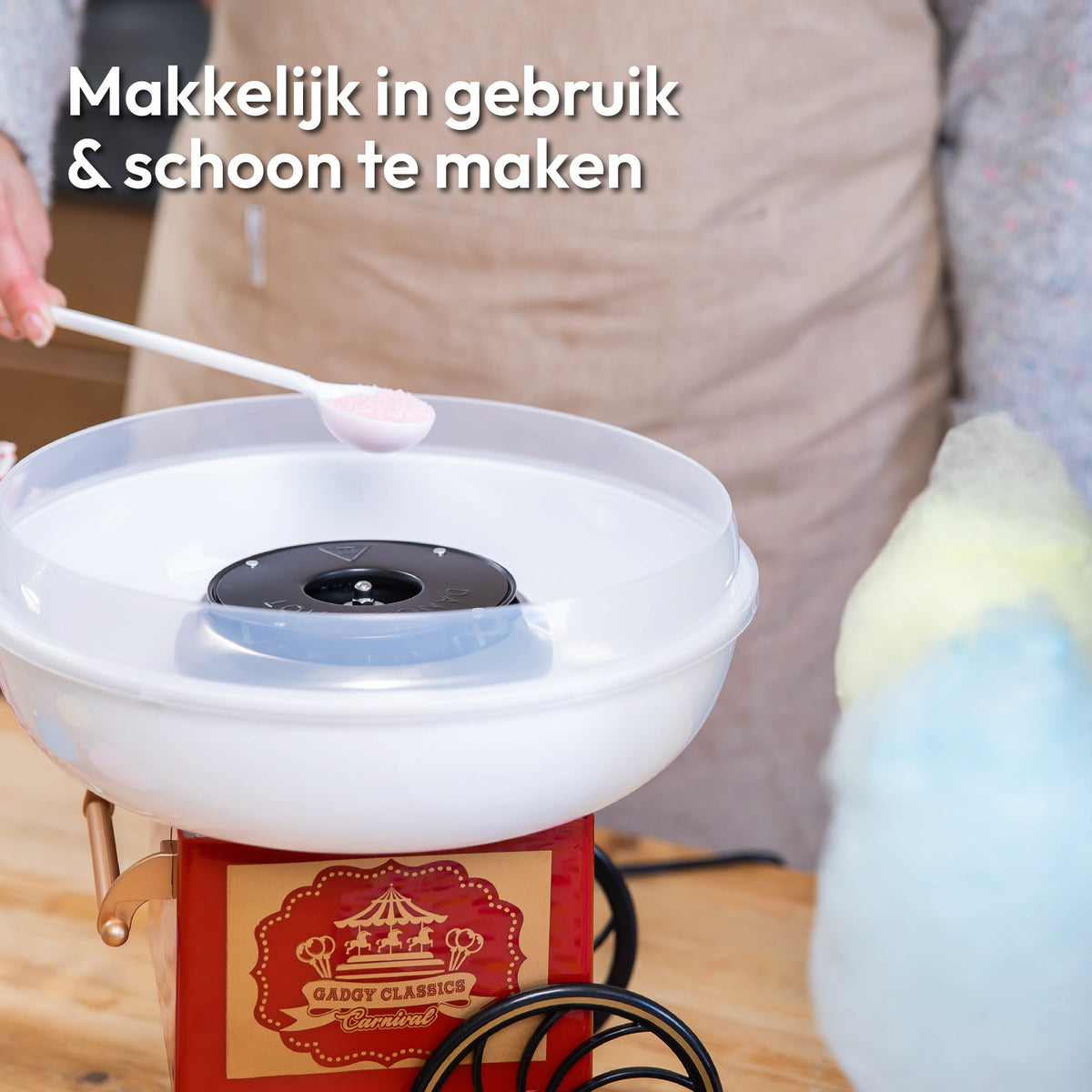 Gadgy Suikerspinmachine - Suikerspin Machine incl. maatlepel - Suikerspinmakers - Kinderfeestje - Suikerspinmachines