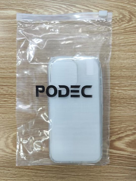 Coque Podec pour iPhone 13 Pro transparente - Lot comprenant 2 protecteurs d'écran + 2 protecteurs d'appareil photo - Coque de téléphone avec verre de protection - Coque transparente