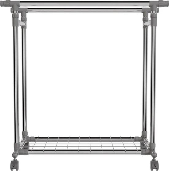Porte-vêtements en métal sur roulettes