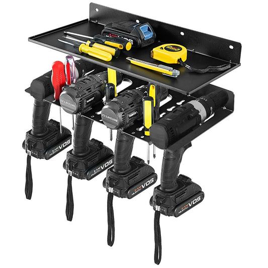 Coast Tool Holder for Drill - Montage mural - Avec 1 étagère - Acier - Max. 23 kg