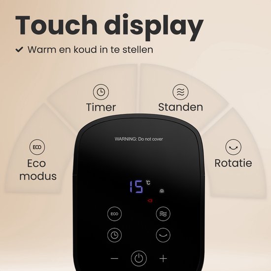 Auronic Réchaud électrique - Réchaud céramique - Réchaud tour - Chauffage 2200W - Noir