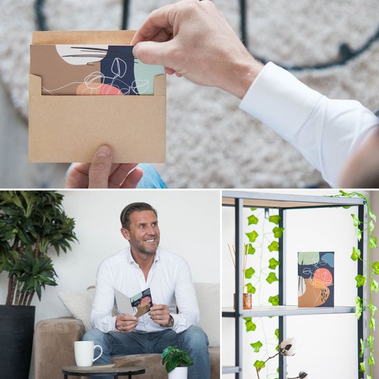 Partizzle 36x Cartes de vœux avec enveloppes - Sans texte - Envoi de cartes postales amusantes - Fleurs et nature - 15x10 cm