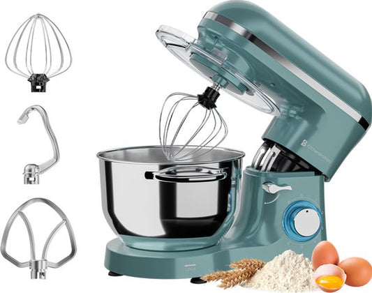 KitchenBrothers Robot de cuisine - Robot de cuisine - 6.2L - Mixeur avec bol de mixage - Mixeur de cuisine - 2000W - Vert Pastel