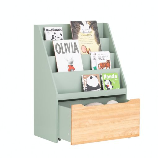 Bibliothèque Enfant Sobuy - Vert - 62x30x80 cm